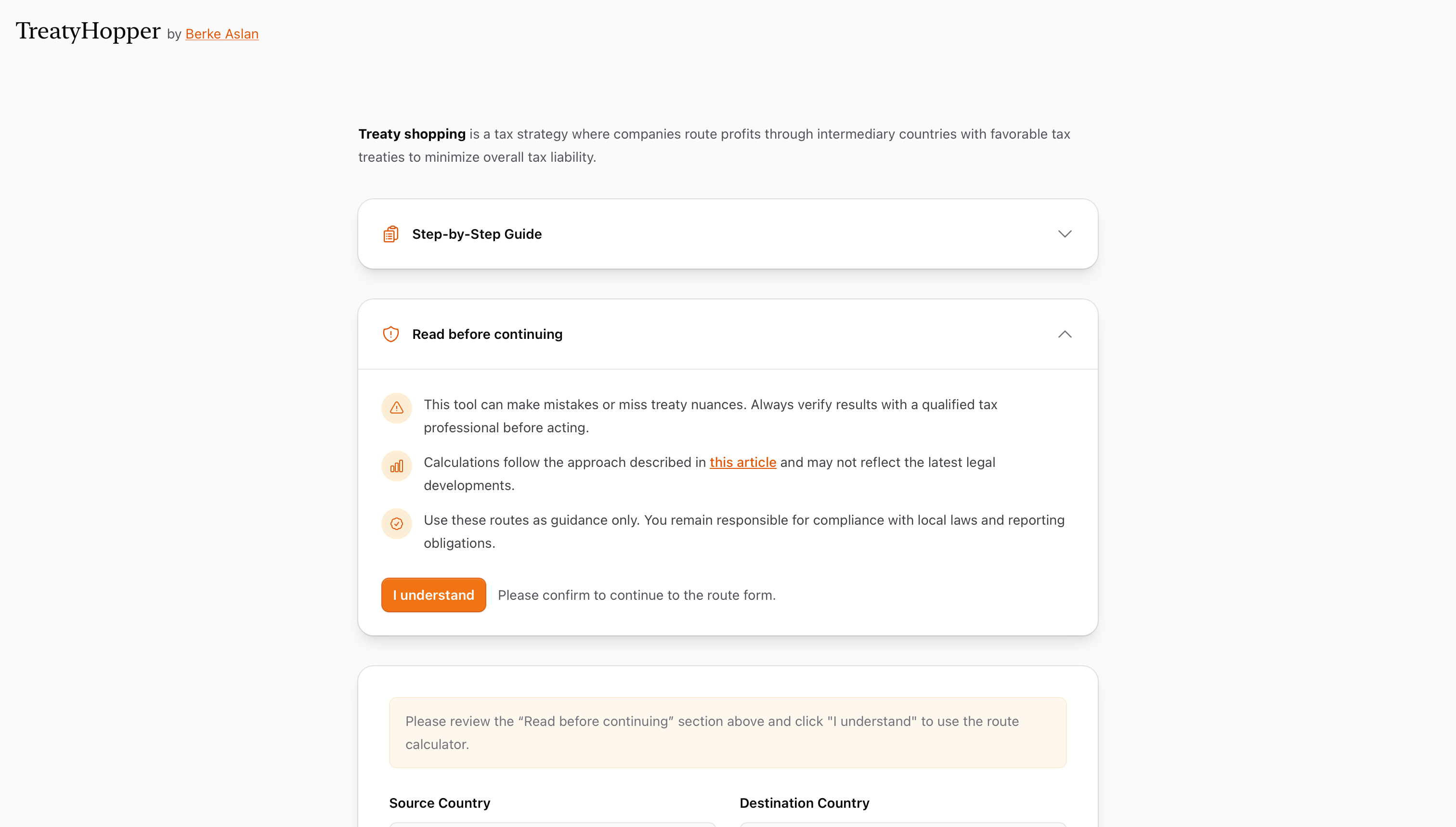 TreatyHopper landing page